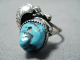 Stunning Vintage Native American Navajo Sleeping Beauty Sterling Silver Ring-Nativo Arts