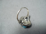 Stunning Vintage Native American Navajo Sleeping Beauty Sterling Silver Ring-Nativo Arts