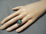 Stunning Vintage Native American Navajo Sleeping Beauty Sterling Silver Ring-Nativo Arts