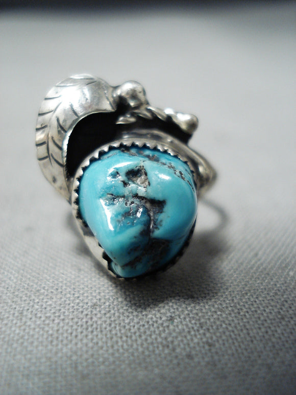 Stunning Vintage Native American Navajo Sleeping Beauty Sterling Silver Ring-Nativo Arts