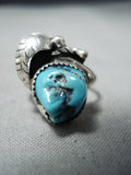 Stunning Vintage Native American Navajo Sleeping Beauty Sterling Silver Ring-Nativo Arts