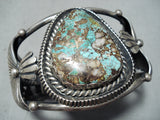 Stupendous Vintage Native American Navajo Royston Turquoise Sterling Silver Bracelet Old-Nativo Arts