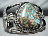 Stupendous Vintage Native American Navajo Royston Turquoise Sterling Silver Bracelet Old-Nativo Arts