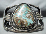 Stupendous Vintage Native American Navajo Royston Turquoise Sterling Silver Bracelet Old-Nativo Arts