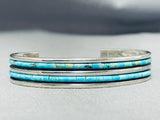 Sturdy Tso Family Vintage Native American Navajo Turquoise Heishi Sterling Silver Bracelet-Nativo Arts