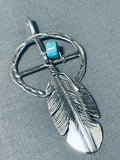 Superb 4 Directions Ben Begaye (d.) Native American Navajo Turquoise Sterling Silver Pendant-Nativo Arts