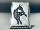 Superb Unique Native American Navajo Sterling Silver Kokopelli Ring-Nativo Arts