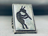 Superb Unique Native American Navajo Sterling Silver Kokopelli Ring-Nativo Arts