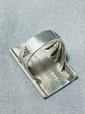 Superb Unique Native American Navajo Sterling Silver Kokopelli Ring-Nativo Arts