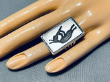 Superb Unique Native American Navajo Sterling Silver Kokopelli Ring-Nativo Arts