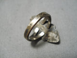 Superb Vintage Native American Navajo Royston Turquoise Sterling Silver Ring Old-Nativo Arts