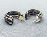 Superb Vintage Native American Navajo Sterling Silver Earrings-Nativo Arts