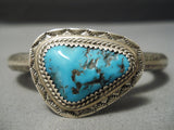 Superb Vintage Navajo Blue Turquoise Sterling Silver Native American Bracelet-Nativo Arts