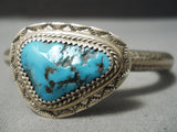 Superb Vintage Navajo Blue Turquoise Sterling Silver Native American Bracelet-Nativo Arts