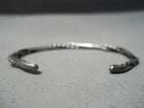 Superb Vintage Navajo Sterling Silver Twist Bracelet Old Native American-Nativo Arts
