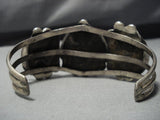 Superior Vintage Native American Jewelry Navajo Blue Gem Turquoise Sterling Silver Bracelet Old Cuff-Nativo Arts