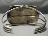 Superior Vintage Native American Navajo Blue Gem Turquoise Sterling Silver Bracelet Old-Nativo Arts