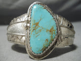 Superior Vintage Native American Navajo Royston Turquoise Sterling Silver Bracelet-Nativo Arts