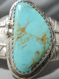 Superior Vintage Native American Navajo Royston Turquoise Sterling Silver Bracelet-Nativo Arts