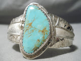 Superior Vintage Native American Navajo Royston Turquoise Sterling Silver Bracelet-Nativo Arts