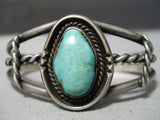 Superior Vintage Native American Navajo Royston Turquoise Sterling Silver Bracelet Old-Nativo Arts