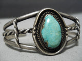 Superior Vintage Native American Navajo Royston Turquoise Sterling Silver Bracelet Old-Nativo Arts