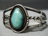 Superior Vintage Native American Navajo Royston Turquoise Sterling Silver Bracelet Old-Nativo Arts