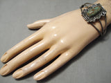 Superior Vintage Native American Navajo Royston Turquoise Sterling Silver Bracelet Old-Nativo Arts
