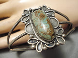 Superior Vintage Native American Navajo Royston Turquoise Sterling Silver Bracelet Old-Nativo Arts