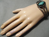 Superior Vintage Native American Navajo Royston Turquoise Sterling Silver Bracelet Old-Nativo Arts