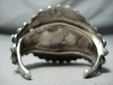 Superior Vintage Native American Navajo Turquoise Sterling Silver Bracelet-Nativo Arts
