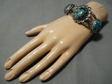 Superior Vintage Navajo Turquoise Sterling Silver Native American Bracelet-Nativo Arts