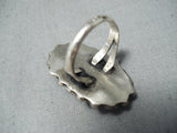 Sweet Vintage Navajo Kingman Turquoise Sterling Silver Ring Native American Old-Nativo Arts