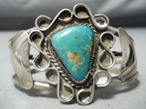 Swirls Galore Vintage Native American Navajo Royston Turquoise Sterling Silver Bracelet Old-Nativo Arts