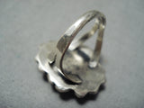 Swirls Of Intricacy Vintage Native American Navajo Turquoise Sterling Ring-Nativo Arts