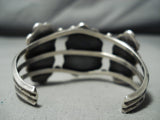 Swirls Of Matrix Vintage Native American Navajo Green Turquoise Sterling Silver Bracelet-Nativo Arts