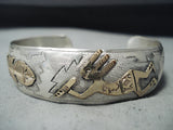 T.a.begay Vintage Native American Navajo Sterling Silver 12k Gold Filled Bracelet-Nativo Arts