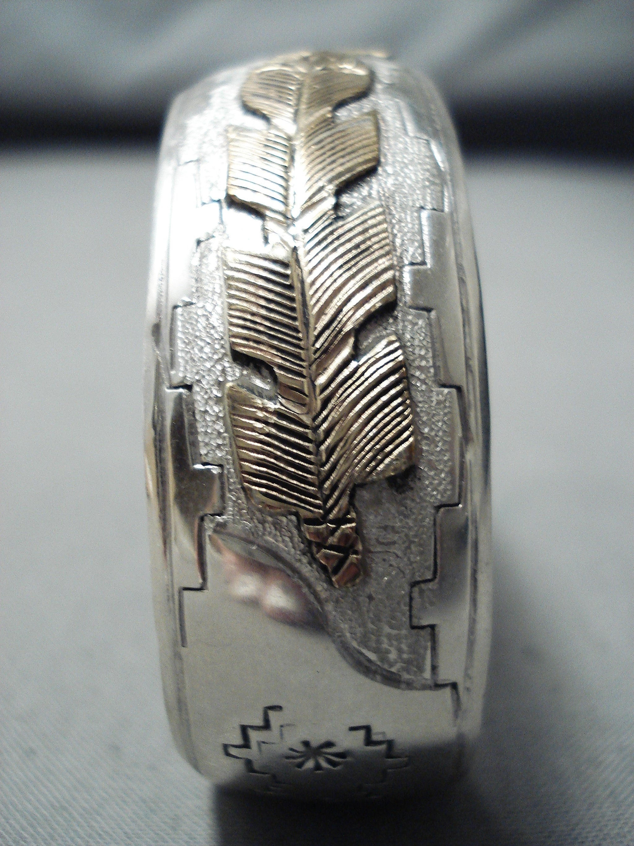 T.a.begay Vintage Native American Navajo Sterling Silver 12k Gold