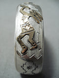 T.a.begay Vintage Native American Navajo Sterling Silver 12k Gold Filled Bracelet-Nativo Arts