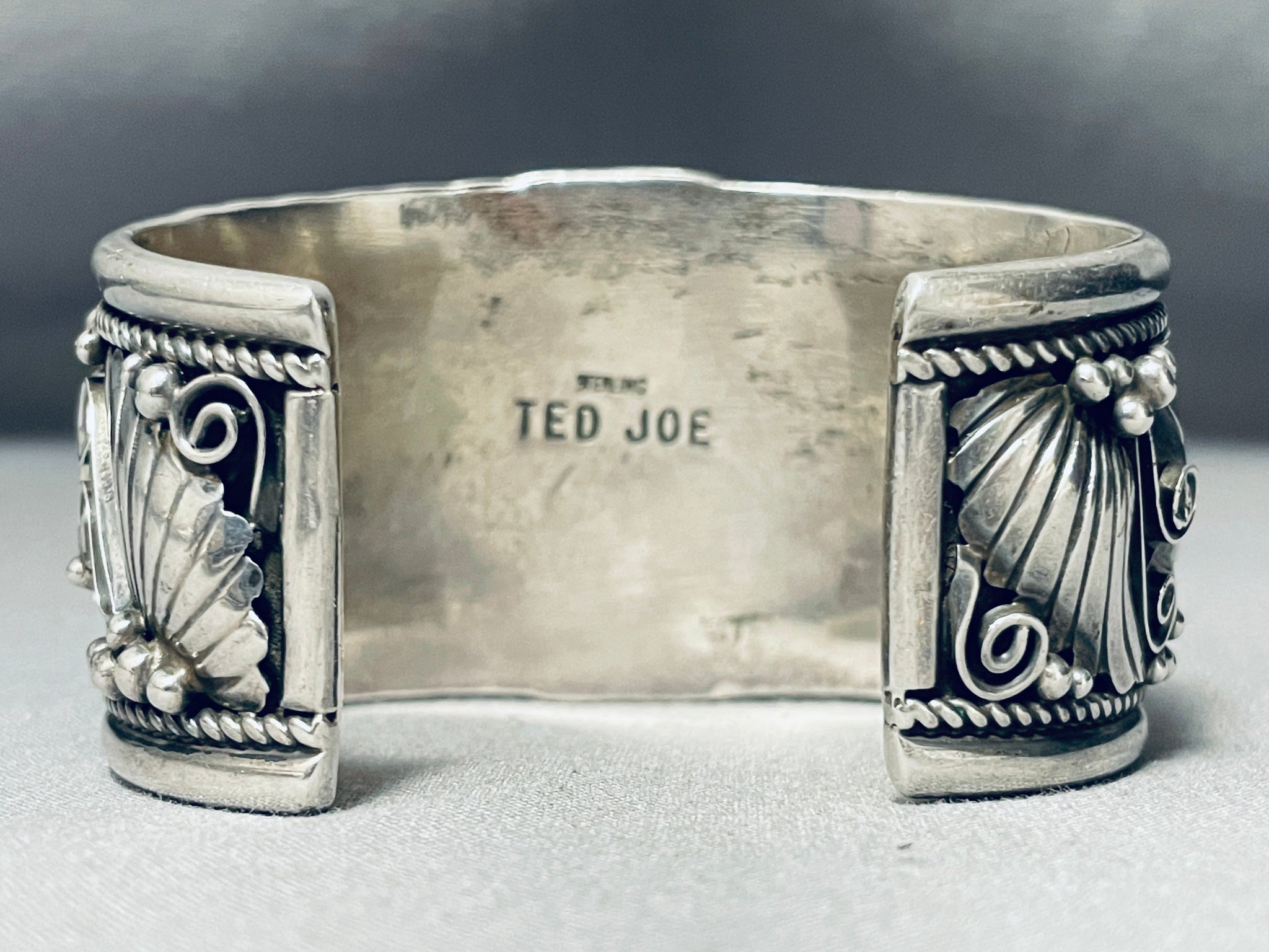 Teddy Joe Vintage Native American Navajo Turquoise Coral Sterling