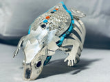 The Best Ever Native American Navajo Turquoise Toad Sterling Silver Bracelet-Nativo Arts