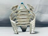 The Best Ever Native American Navajo Turquoise Toad Sterling Silver Bracelet-Nativo Arts