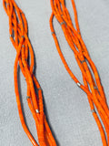 The Best Native American Navajo Coral Sterling Silver Turtle Necklace-Nativo Arts