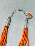 The Best Native American Navajo Coral Sterling Silver Turtle Necklace-Nativo Arts