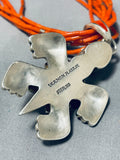 The Best Native American Navajo Coral Sterling Silver Turtle Necklace-Nativo Arts