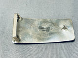 The Best Native American Navajo Turquoise Inlay Sterling Silver Buckle-Nativo Arts