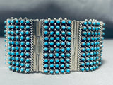 The Best Native American Turquosie Snake Eyes Sterling Silver Clasp Bracelet-Nativo Arts