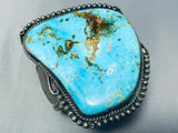 The Best Vintage Native American Navajo Blue Gem Turquoise Sterling Silver Bracelet-Nativo Arts