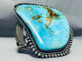 The Best Vintage Native American Navajo Blue Gem Turquoise Sterling Silver Bracelet-Nativo Arts