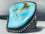 The Best Vintage Native American Navajo Blue Gem Turquoise Sterling Silver Bracelet-Nativo Arts